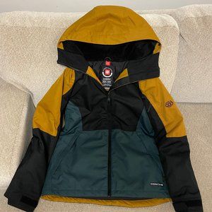 686 WOMEN'S LIGHTBEAM INSULATED SNOW JACKET -- Golden Brown Colorblock